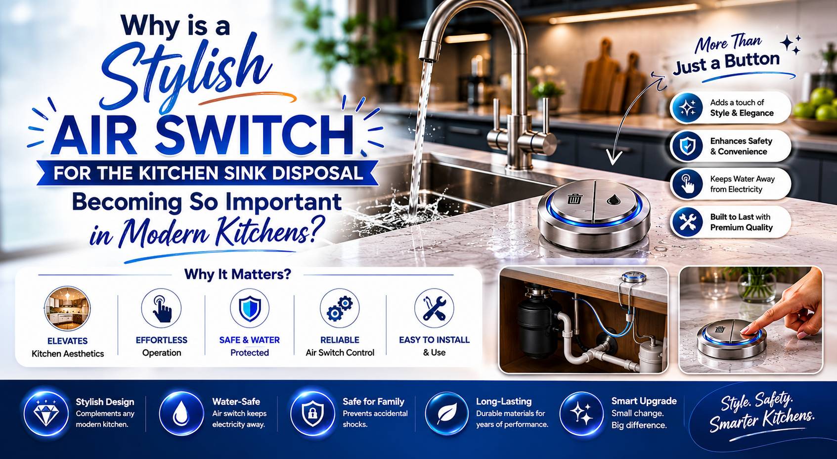 Why Stylish Air Switches Are Essential for Modern Kitchens | AquaNuTech