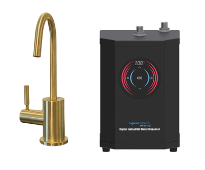 Instant Hot Water Combo - Contemporary C-Spout Hot Water Faucet and Digital Instant Hot Water Dispenser