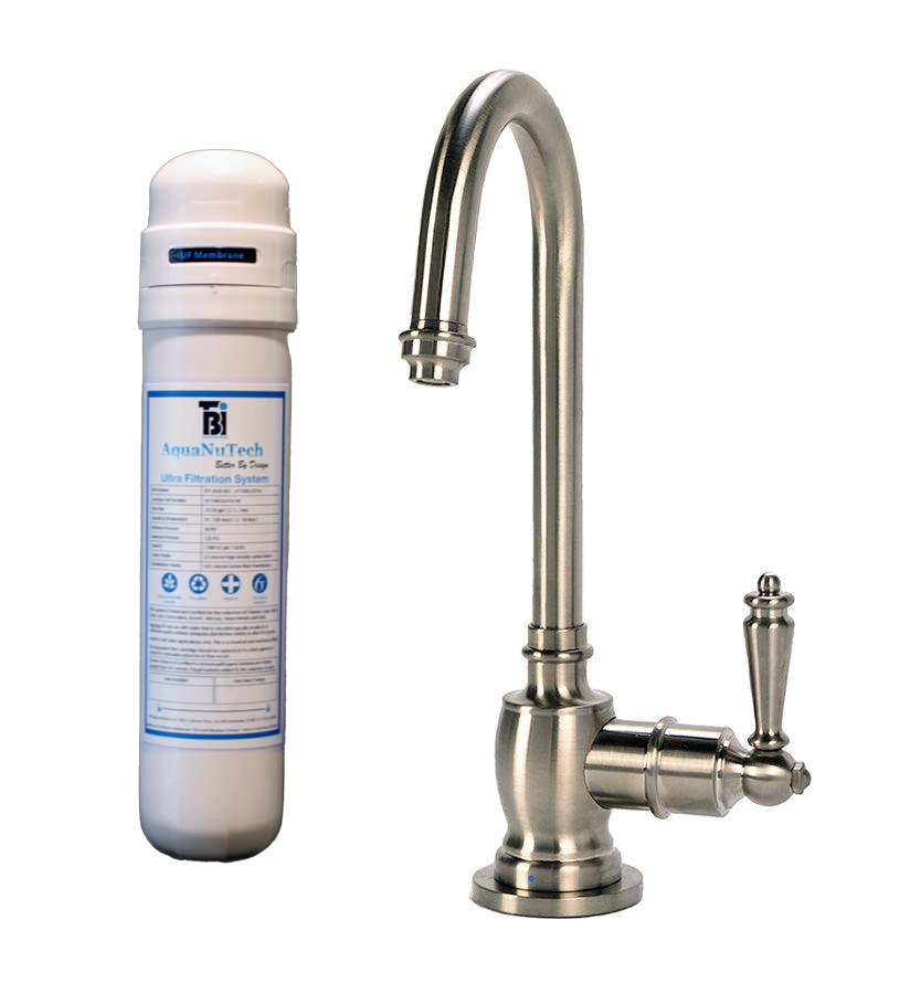 Filtration System Combo - Traditional C-Spout Cold Water Faucet with Filtration System