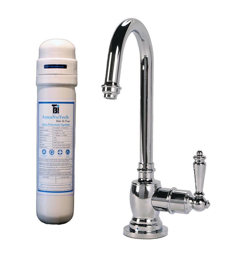 Filtration System Combo - Traditional C-Spout Cold Water Faucet with Filtration System