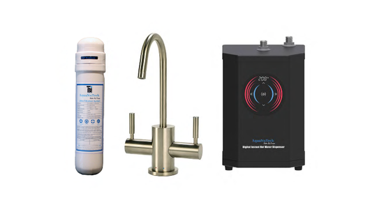 Dr.Willard's Water Hato Mugi Water 3本セット Filtration Hot Water Combo - Contemporary C-Spout Faucet & Instant