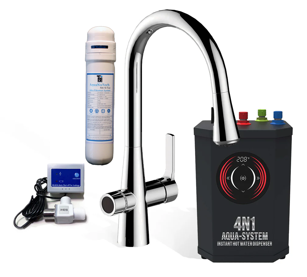 4N1 Aqua System - Instant Hot & Cold Kitchen Faucet – AquaNuTech