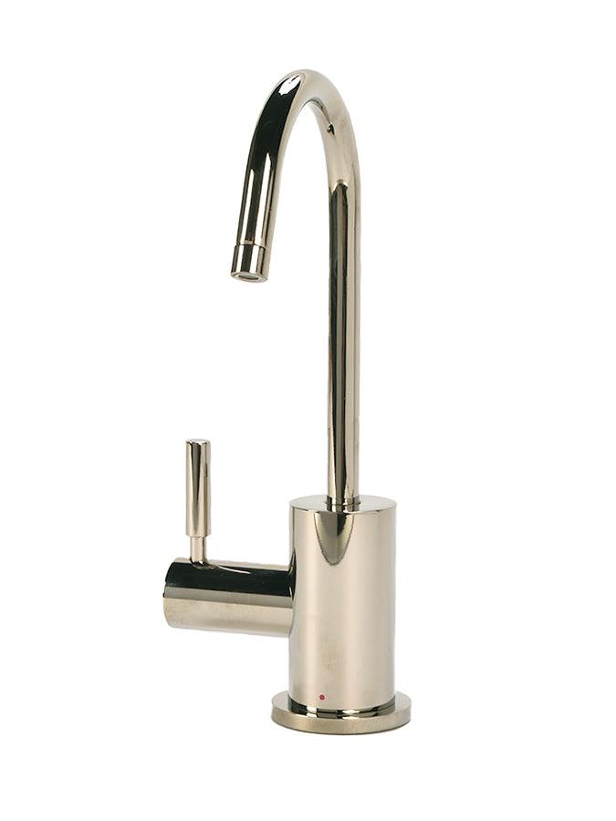 Contemporary C-Spout Hot Water Filtration Faucet. Polished Nickel