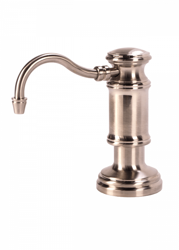 Traditional Hook Spout Soap/Lotion Dispenser. Brushed Nickel