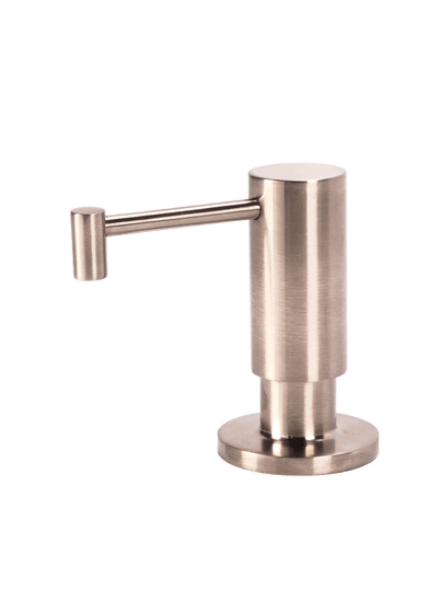 Contemporary Straight Spout Soap/Lotion Dispenser. Brushed Nickel