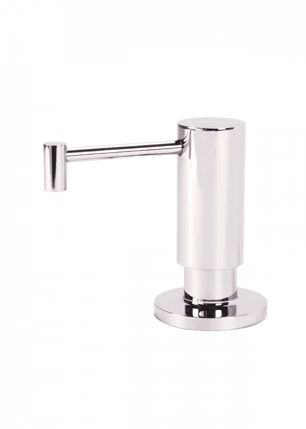 Contemporary Straight Spout Soap/Lotion Dispenser. Chrome
