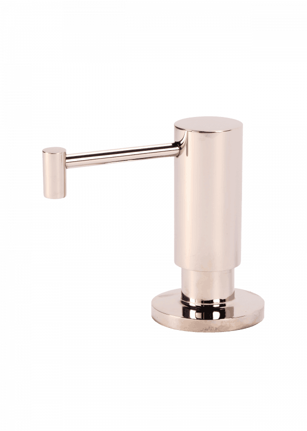 Contemporary Straight Spout Soap/Lotion Dispenser. Polished Nickel