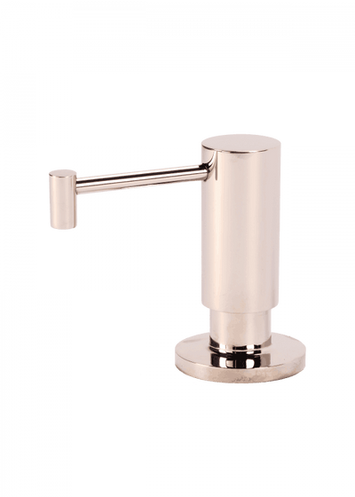 Contemporary Straight Spout Soap/Lotion Dispenser. Polished Nickel