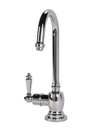 Traditional C-Spout Hot Water Filtration Faucet. Chrome