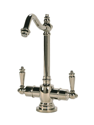 Traditional Hook Spout Hot/Cold Water Filtration Faucet. Polished nickel